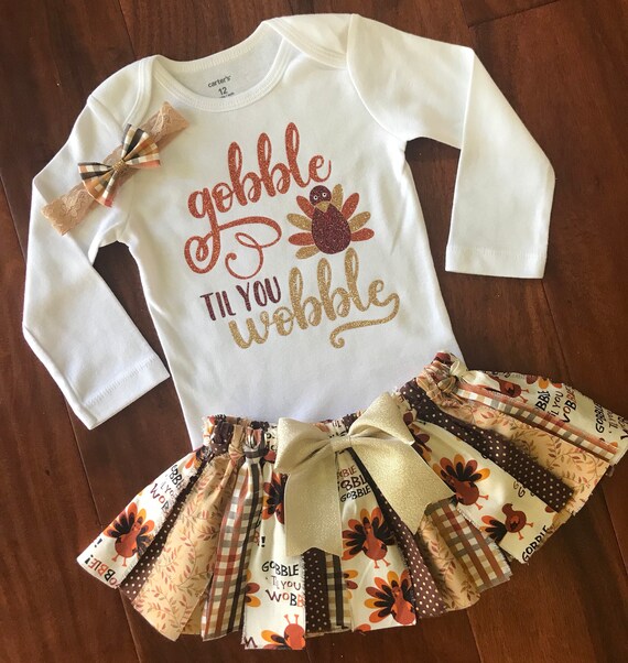 gobble til you wobble baby outfit