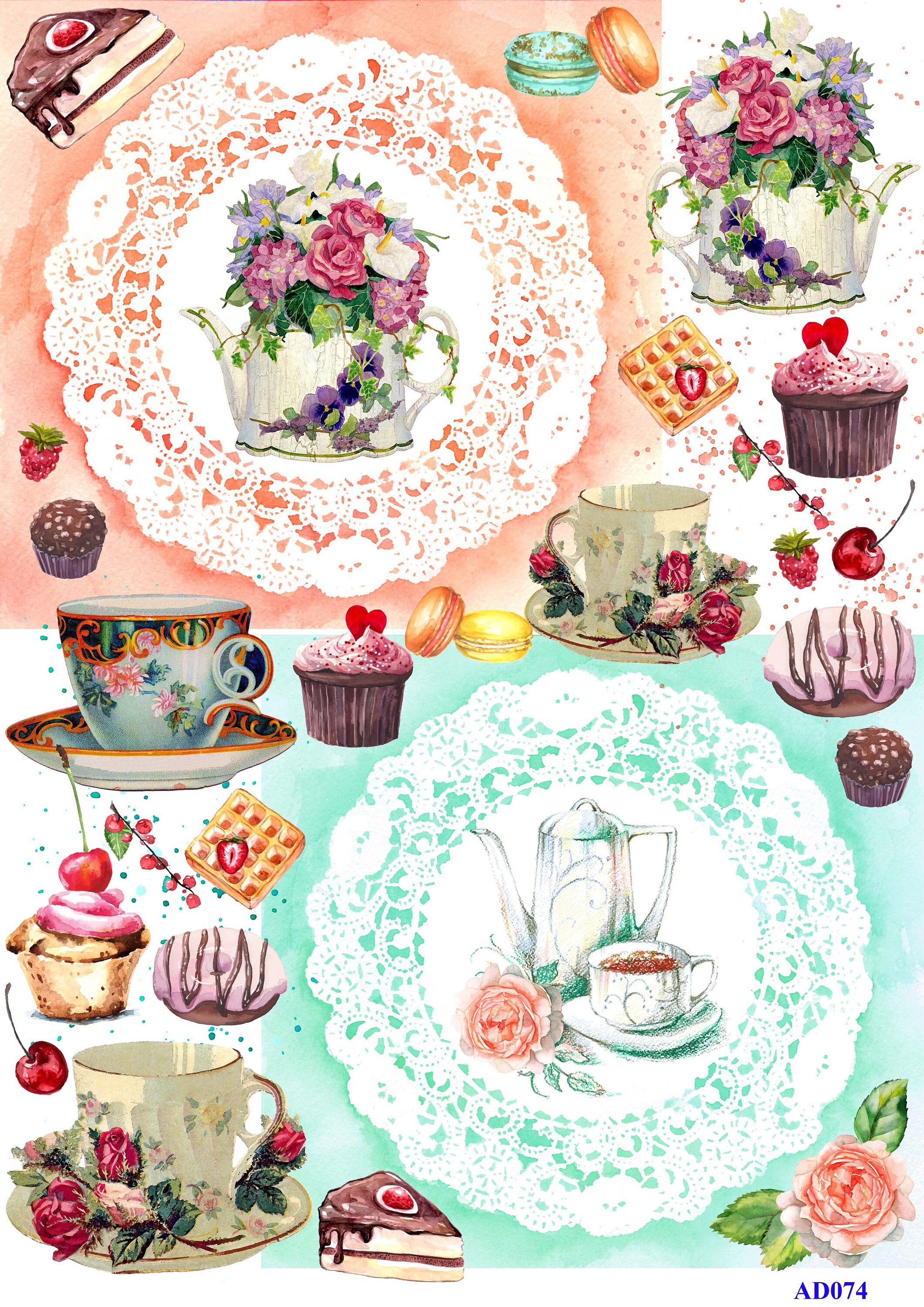 Rice paper decoupage AD074 vintage Decoupage supplies napkins Etsy