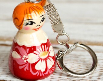 Russian classic matryoshka doll wooden hand painted toy trinket 004195