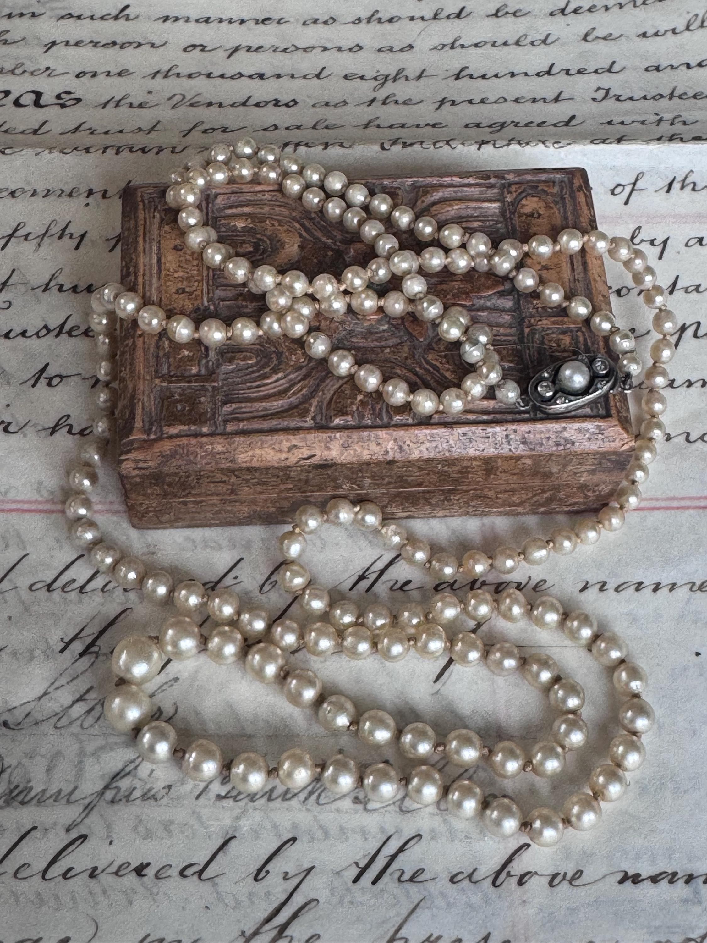 ミキモト*パールクリアボール レザーコードネックレス アンティーク ヴィンテージ 1960's mikimoto pearls - Etsy 日本