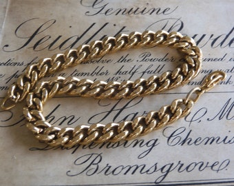 Lovely Vintage 1970s 18ct Gold Plated Chain Link Bracelet