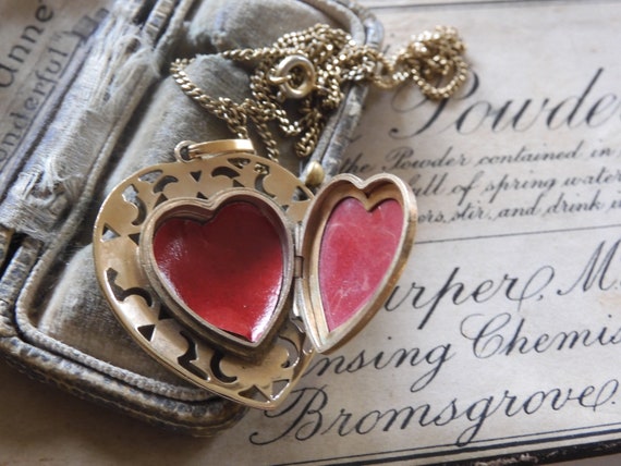 Collier Pendentif Cœur Plaqué Or Laminé - Vintage - Occasion - élégant