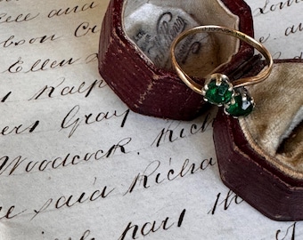 green dress ring 9K Gold Created Emerald & Diamond Dress Ring - Fallers - Fallers.com