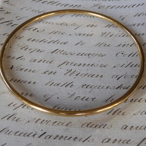 Fabulous Vintage 1980s 14ct Gold Plated Stacking Bangle larger size