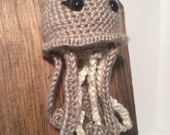 Amigurumi Crochet Taxidermy - Large Grey Jellyfish