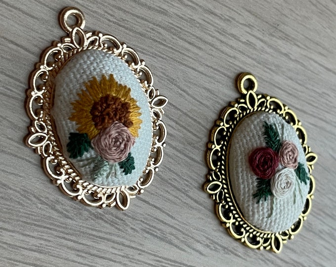 Hand Embroidered Pendants