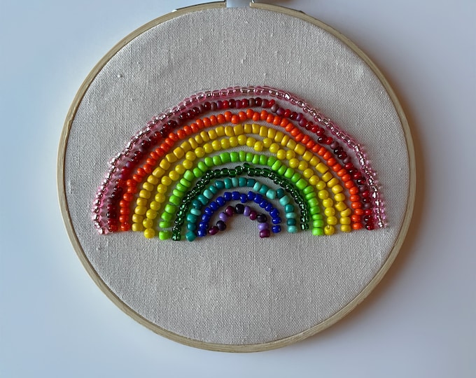 Beaded Rainbow Embroidery