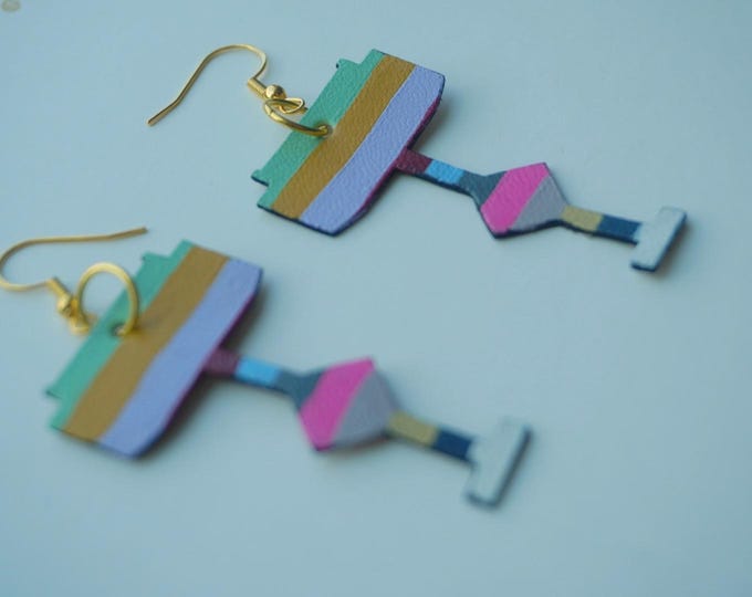 Swiftie Themed Leather Era Vault Earrings