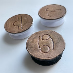 Zodiac Astrology Moon Authentic Leather Phone Grip Covers