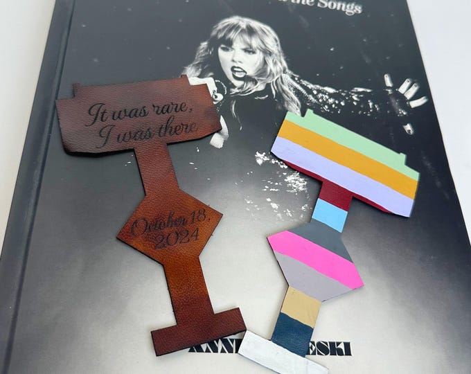 Swiftie Themed Leather Era Vault Bookmarks