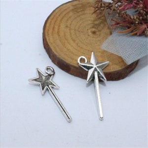 50pcs 25x13mm  Fairy wands, magic wands, tibetan silver