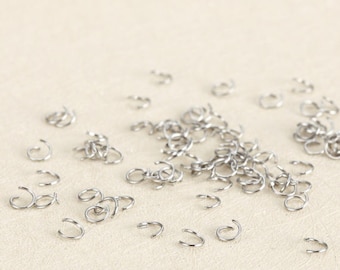 500 pcs 0.6x5mm  stainless steel jump rings-Open Jump Ring O Rings