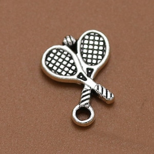 30pcs 19x15mm antike Tennisschläger Charms-Bewegung charms Anhänger