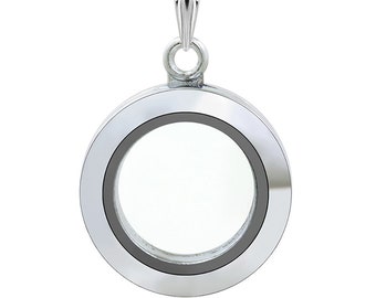 Round Glass Locket Charms Pendant