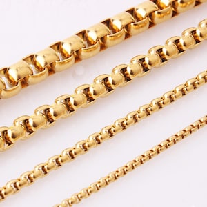 Collier homme chaîne en acier inoxydable, chaîne en gros, chaîne de fabrication de bijoux, chaîne fine, homme, hypoallergénique, maillons 3-7 mm
