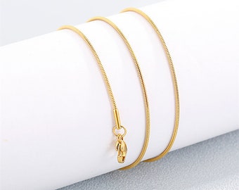 Gold Stainless Steel Snake Chain: Hypoallergenic Jewelry Making