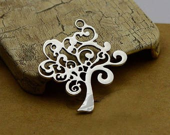 10pcs 42x37mm Antique Silver Tree of Life Charms Pendants