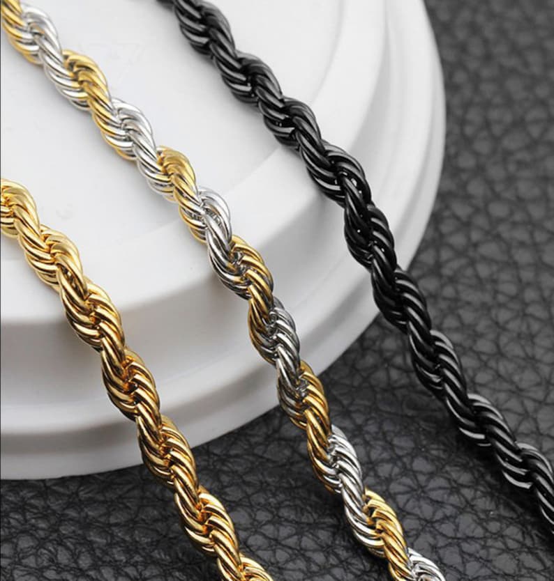 Stainless Steel Chain Bulk Chain Jewelry Making Chain Mens Etsy