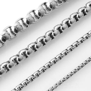 Collier homme chaîne en acier inoxydable, chaîne en gros, chaîne de fabrication de bijoux, chaîne fine, homme, hypoallergénique, maillons 3-7 mm