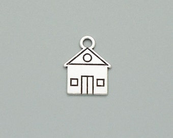 30pcs 16x13mm Ancient silver Cute  house Charms Pendants