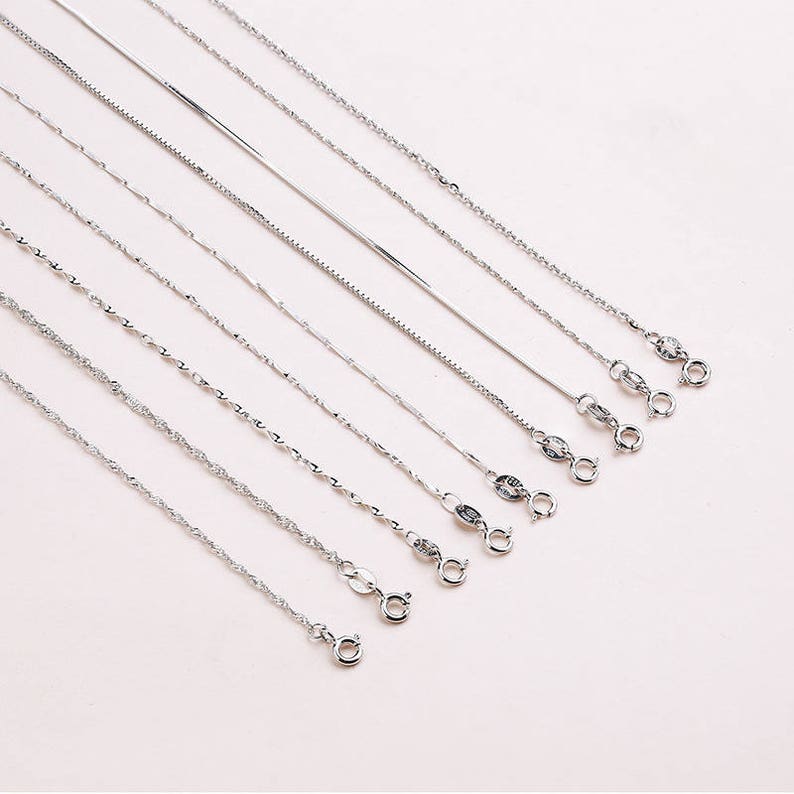 S925 Sterling Silver Chain Bulk Chain Jewelry Making Chain Etsy