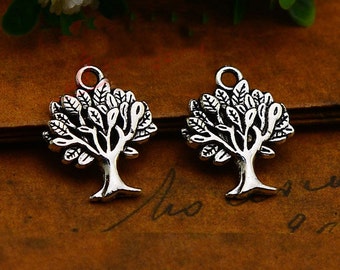 10pcs 16x22mm Antique Silver Tree of Life Charms Pendants