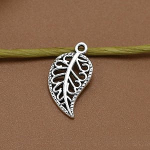 50 Stück 16x10mm Antik Silber Blatt Anhänger---Baum Blatt Charme