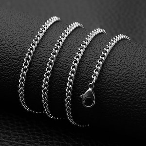 Chaîne en acier inoxydable, gourmette, chaîne en gros, chaîne de fabrication de bijoux, hypoallergénique, chaîne hip hop, mode sportive
