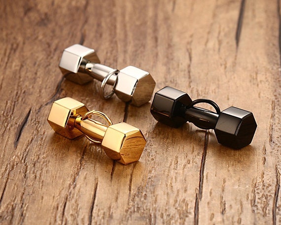 Pendentifs haltères poids haltères en acier inoxydable