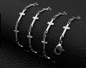 Edelstahl-Kette, Schmuck herstellung Kette, hypoallergen, flache Kette, Bulk-Verkauf einzigartige cross linked Kette