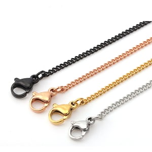 Chaîne en acier inoxydable, chaîne en vrac, chaîne de fabrication de bijoux, hypoallergénique, T-201