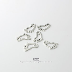 40pcs 22x16mm  Antique Silver Footprint charm Pendant