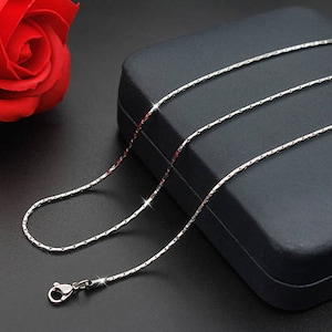 Bijoux en acier inoxydable, en vrac, chaîne, chaîne, hypoallergénique, ce qui en fait femme chaine-T009