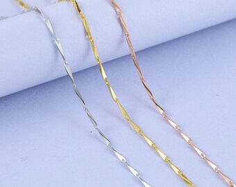Sterling Silver Chain: Handmade Jewelry Making Chain, Rhodium Plated