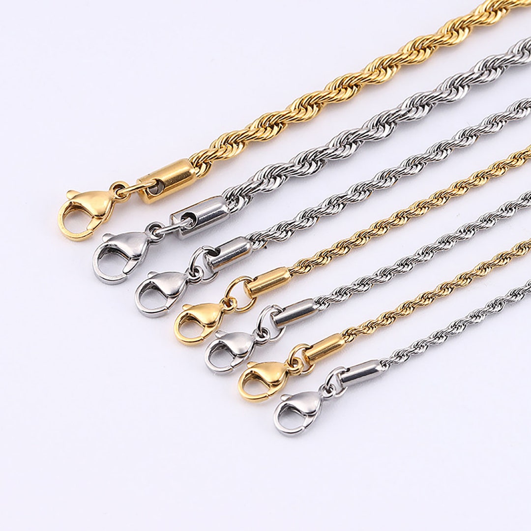 Stainless Steel Chain Bulk Chain Jewelry Making Chaintwist Etsy