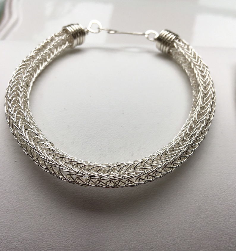 Sterling Silver Viking Knit Bracelet, Viking Knit, Wire Jewelry