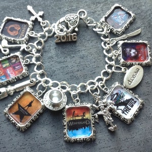 Broadway Musicals Charm Bracelet, Picture Charm Bracelet, Free2BeDesigned