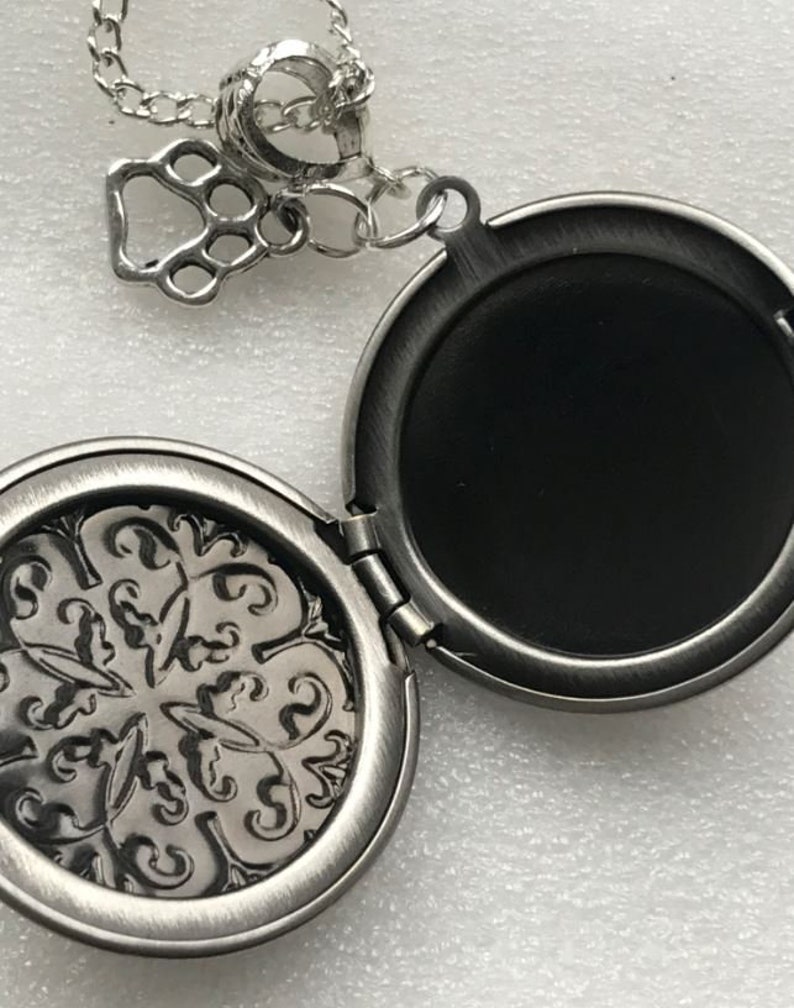 Paw Print Locket Necklace Dog Paw Print Locket Gift Pet Etsy Ireland