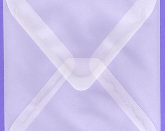 Square Vellum Envelopes (20) - Translucent or Iridescent Shimmer