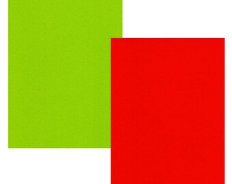 Linen Textured A4 Cardstock, Parakeet Green or Robin Red (20 Pieces)