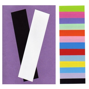 Bookmark Cards (20) Pre-cut 20cm x 5cm Various Colours 225gsm 8x2 inches Crafts