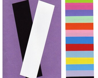 Bookmark Cards (20) Pre-cut 20cm x 5cm Various Colours 225gsm 8x2 inches Crafts