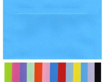5x7 Invitation Envelopes, Smooth Flat, Assorted Colors (20 Pieces)