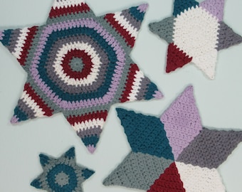 Any-Size Stars Crochet Pattern Instant Download PDF
