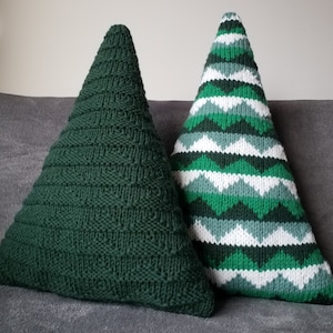 Christmas Tree Cushions Knitting Pattern Instant Download PDF