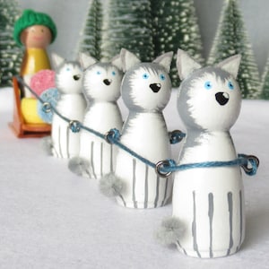 Winter Sports and Activities Peg Doll Decorations Tutorial and Templates Instant Download PDF and SVG