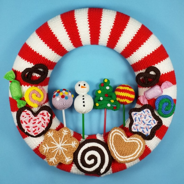 Sweet Treats Wreath Knitting Pattern Instant Download PDF