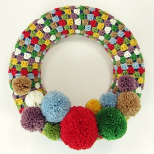 Granny Christmas Wreath Crochet Pattern Instant Download PDF