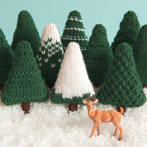 Christmas Trees 1 Knitting Pattern Instant Download PDF