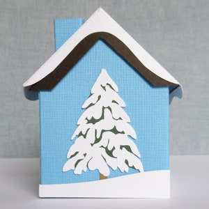 Papercut Christmas House Boxes Tutorial and Templates Instant Download PDF and SVG image 8